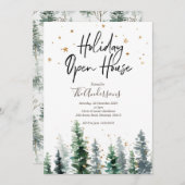 ホリデーオープンハウスクリスマスパーティの招待状 招待状 (正面/裏面)