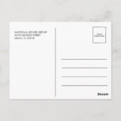 ホリデーオープンハウスクリスマスレッドワインパーティー招待状 ポストカード (裏面)