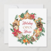 ホリデーオープンハウスジンジャーブレッドクリスマス 招待状 (正面)