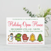 ホリデーオープンハウスパーティークリスマスシュガークッキー 招待状 (スタンド正面)