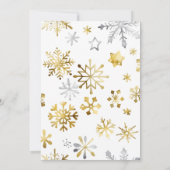 ホリデーオープンハウスパーティーボーホメタリックウォーター色 招待状 (裏面)