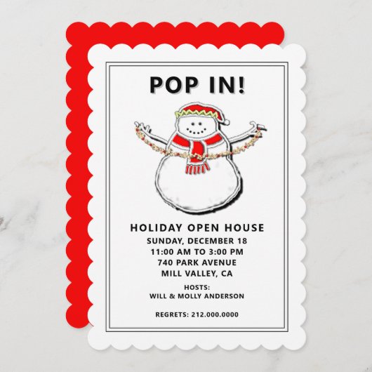 ホリデーオープンハウス招待状 招待状 (正面/裏面)