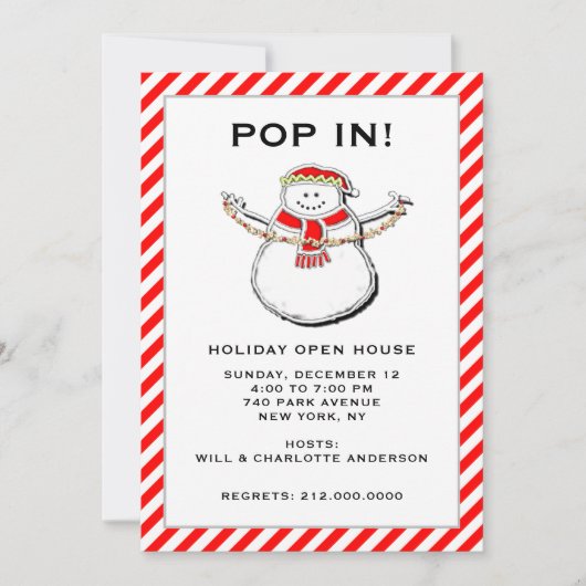 ホリデーオープンハウス招待状 招待状 (正面)