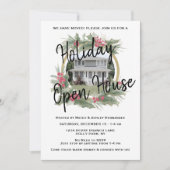 ホリデーオープンハウス |クリスマス引っ越し祝いパーティーパーティー 招待状 (正面)