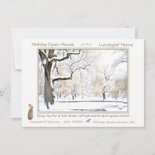 ホリデーオープンハウス：招待 招待状 (正面)