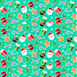 ホリデーオールオーバープリントエプロン、ミディアムエプロン エプロン