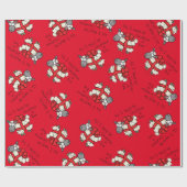 ホリデーカおもしろいウトな羊のクリスマス漫画 ラッピングペーパー (フラット)