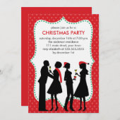 ホリデーカクテルクリスマスパーティー 招待状 (正面/裏面)