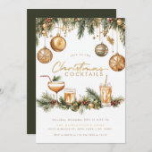 ホリデーカクテルクリモダンスエレガントマスパーティー 招待状 (正面/裏面)