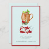 ホリデーカクテルジングル&ミングルパーティー 招待状 (正面/裏面)