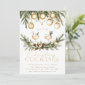 ホリデーカクテルドリンクモダンクリスマスパーティー 招待状 (スタンド正面)
