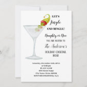 ホリデーカクテルバッシュアンチュアルクリスマスパーティー 招待状 (正面)