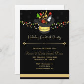 ホリデーカクテルパーティの招待状 招待状 (正面/裏面)