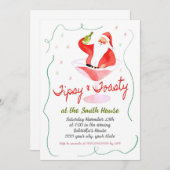 ホリデーカクテルパーティの招待状 招待状 (正面/裏面)