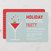 ホリデーカクテルパーティの招待状 招待状 (正面/裏面)