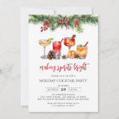 ホリデーカクテルパーティーメイキング・スピリッツ 招待状 (正面)
