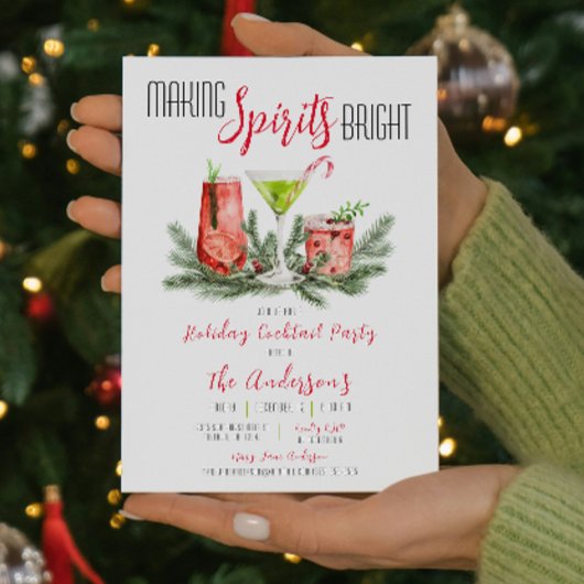 ホリデーカクテルパーティーメイキング・スピリッツ 招待状