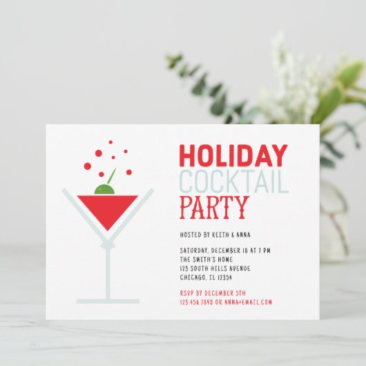 ホリデーカクテルフェスティバルクリスマスパーティー 招待状 (スタンド正面)