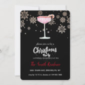 ホリデーカクテルフェスティバルドリンクキュート 招待状 (正面)