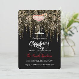 ホリデーカクテルフェスティバルドリンクキュート 招待状