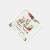 ホリデーカクテルフェスティバルドリンクスクリスマスパーティー スタンダードカクテルナプキン (角)