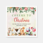 ホリデーカクテルフェスティバルドリンクスクリスマスパーティー スタンダードカクテルナプキン (正面)