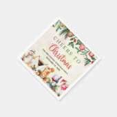 ホリデーカクテルフェスティバルドリンクスクリスマスパーティー スタンダードカクテルナプキン (角)