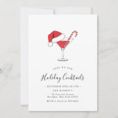 ホリデーカクテルフェスティバルドリンクスクリスマスパーティー 招待状 (正面)