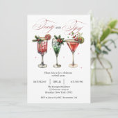 ホリデーカクテルフェスティバルドリンクスクリスマスパーティー 招待状 (スタンド正面)