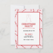 ホリデーカクテルフェスティバルドリンクスクリスマスパーティー 招待状 (正面)