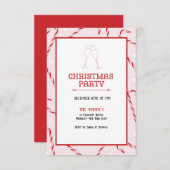 ホリデーカクテルフェスティバルドリンクスクリスマスパーティー 招待状 (正面/裏面)