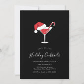 ホリデーカクテルフェスティバルドリンクスクリスマスパーティー 招待状 (正面)