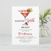 ホリデーカクテルフェスティバルドリンクスクリスマスパーティー 招待状 (スタンド正面)