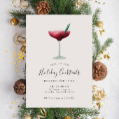 ホリデーカクテルフェスティバルドリンクスクリスマスパーティー 招待状