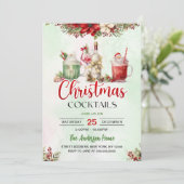 ホリデーカクテルフェスティバルドリンクスクリスマスパーティー 招待状 (スタンド正面)