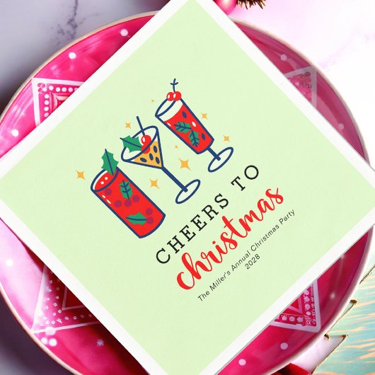 ホリデーカクテルフェスティバル応援クリスマスパーティー スタンダードカクテルナプキン