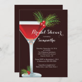 ホリデーカクテルブライダルシャワー招待状 招待状 (正面/裏面)