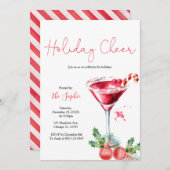 ホリデーカクテルホリデー応援クリスマスパーティー 招待状 (正面/裏面)