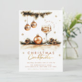 ホリデーカクテルボホエレガントクリスマスパーティー 招待状 (スタンド正面)