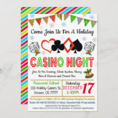 ホリデーカジノナイト招待状 招待状 (正面/裏面)