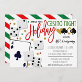 ホリデーカジノパーティの招待状 招待状 (正面/裏面)