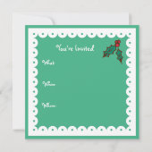 ホリデーカップケーキクリスマスパーティの招待状 招待状 (裏面)