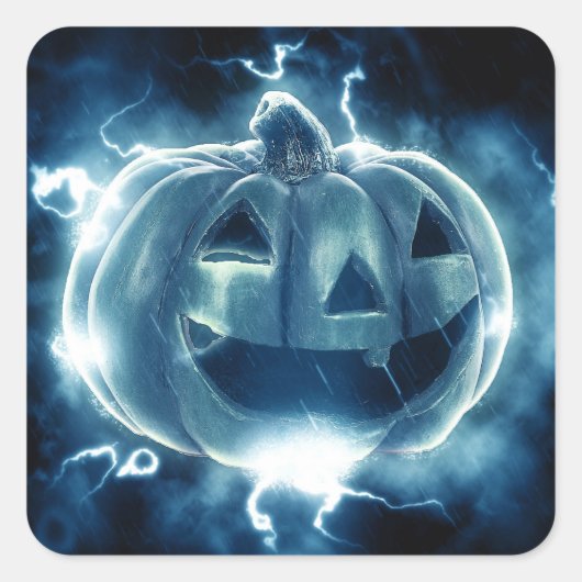 ホリデーカボチャ スクエアシール (正面)