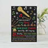 ホリデーカラオケパーティーの招待状 招待状 (スタンド正面)