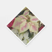ホリデーカラフルポインセティアスフローラ スタンダードランチョンナプキン (角)