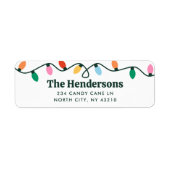 ホリデーカラフルライツ差出人住所ラベル ラベル (正面)