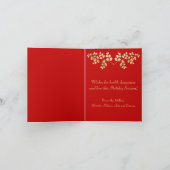 ホリデーカラフルリースクリスマス カード (内部)