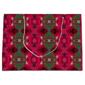 ホリデーカラーズ万華鏡のように千変万化するパターン ラージペーパーバッグ (正面)