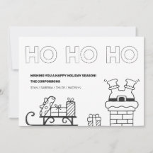 ホリデーカラーリングクリスマスフォトカード