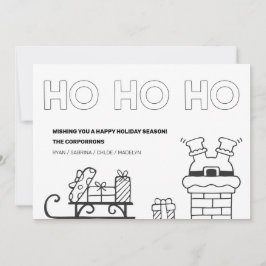 ホリデーカラーリングクリスマスフォトカード